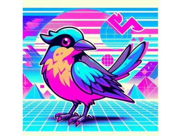 Download A Vaporwave Aesthetic Bird, with Neon Pa - Aesthetic bird Collection