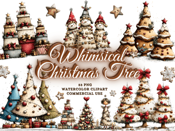 Download Whimsical Christmas Tree Clipart Png - Christmas tree clipart Collection