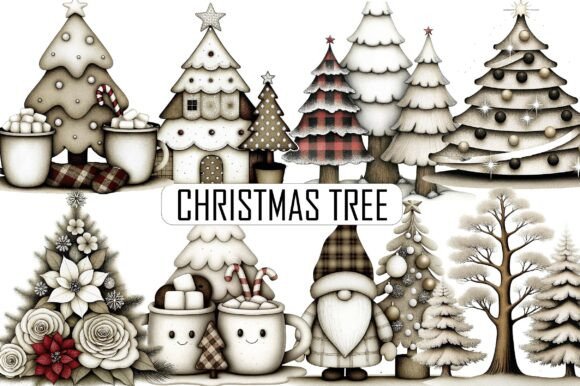 Download Whimsical Christmas Tree Clipart - Christmas tree clipart Collection
